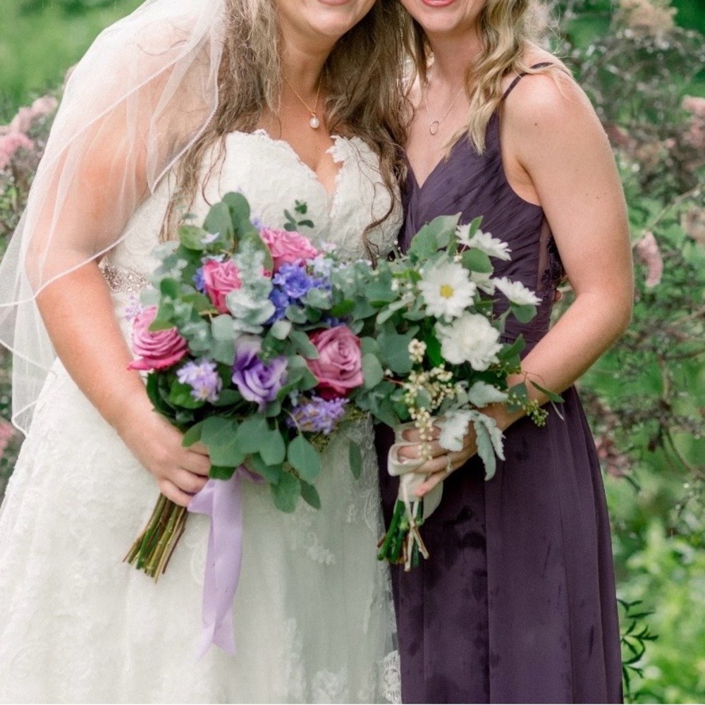 Azazie Blake bridesmaid dress- plum